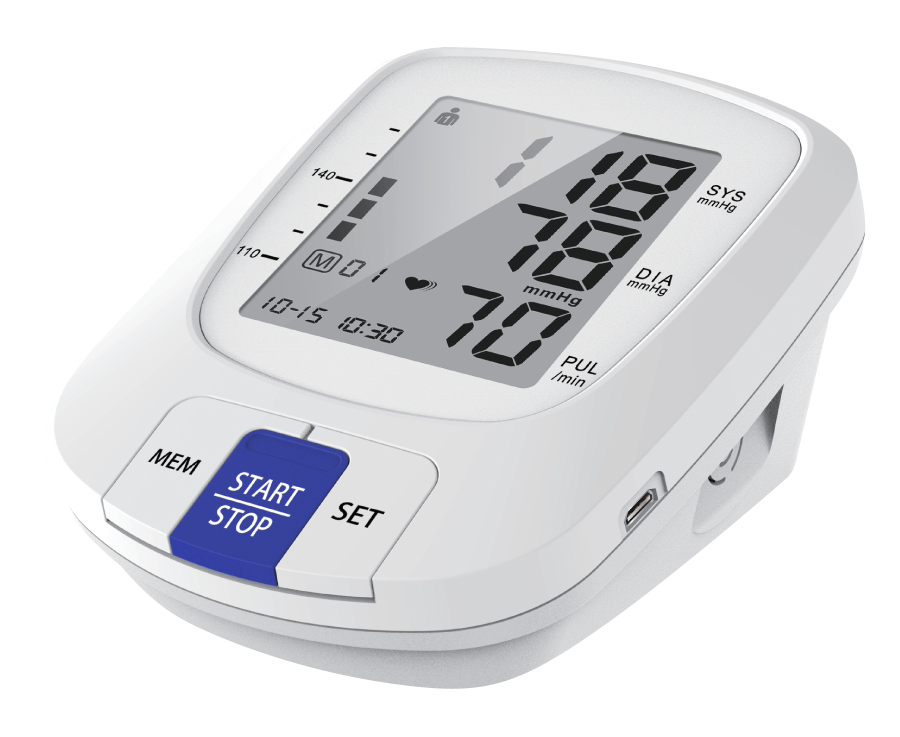 AXD 808 blood pressure monitor, front view